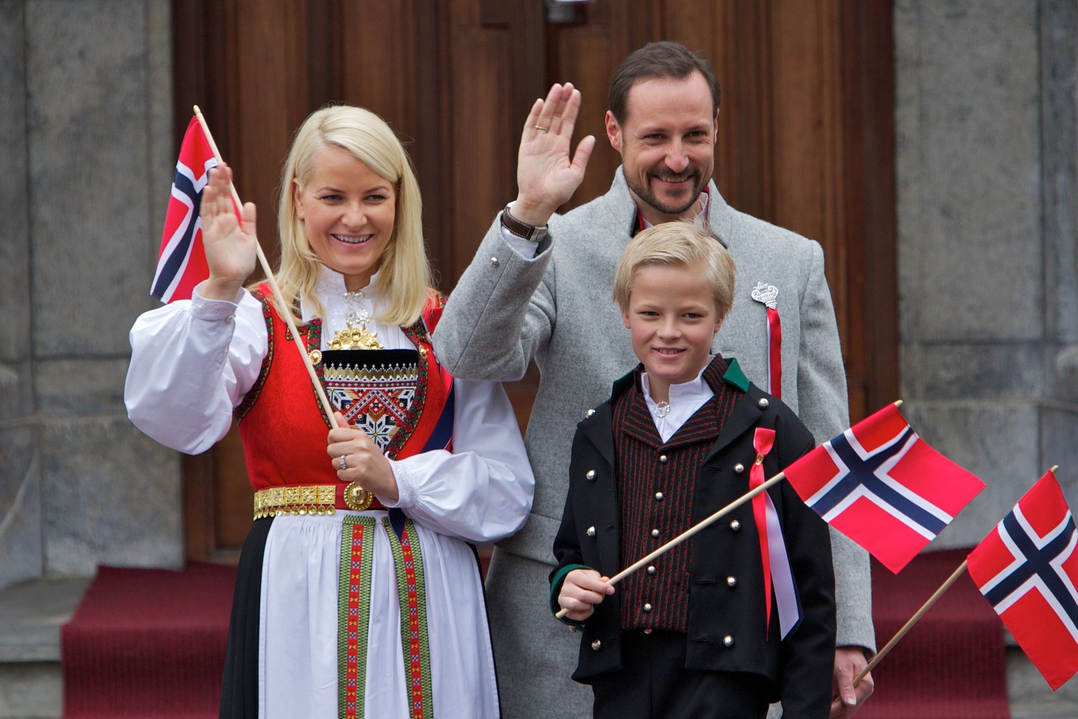 Król Haakon z żoną Mette-Marit