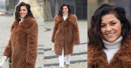 Katarzyna Cichopek w futrze Z MISIA i botkach za 2,5 tysiąca złotych człapie do swojego audi. Stylowa? (ZDJĘCIA)