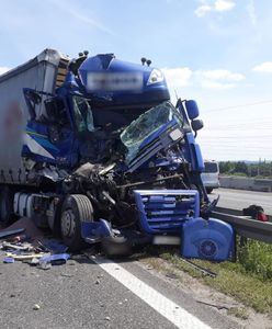 Wypadek trzech tirów na autostradzie A4. Potężny korek