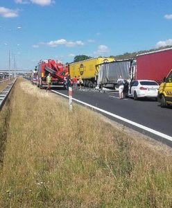 Poznań: wypadek na A2. Zderzenie 4 tirów i 2 aut osobowych