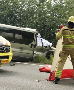 Wypadek polskiego busa w Holandii. Kierowca zginął na miejscu