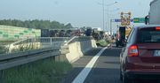 Wypadek i zablokowana A4 w Gliwicach. Przewrócony tir na jezdni