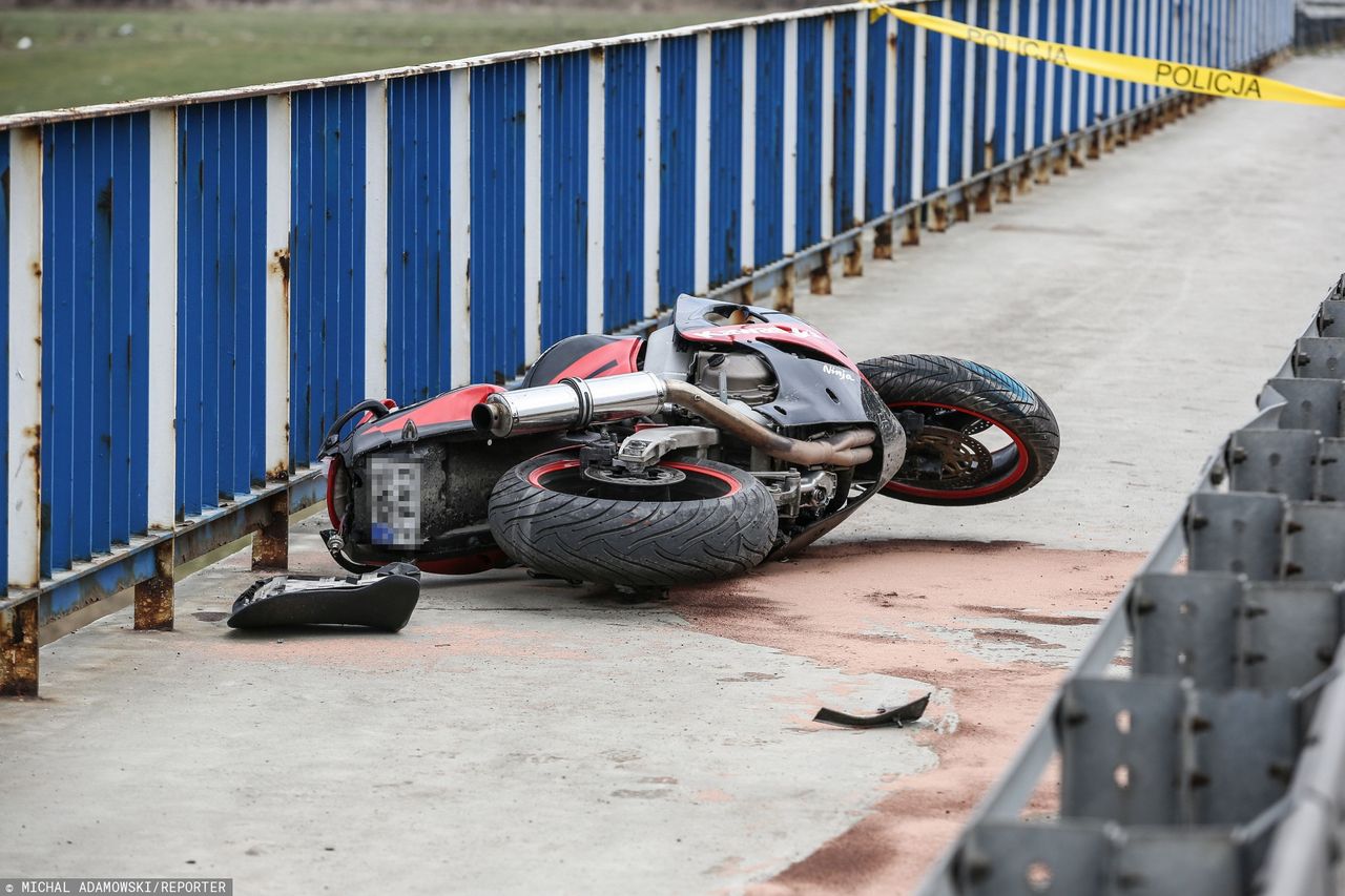 Śródmieście. Wypadek motocyklisty w Warszawie