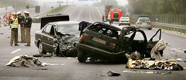 Wypadek polskiego samochodu w Niemczech