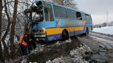 Autobus po wypadku