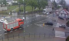 Wypadek w Sokółce. Wóz strażacki uderzył w dom