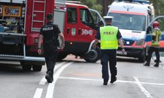 Dąbrowa. Zderzenie 3 tirów i zablokowana DK 46. Korki też na autostradzie A4