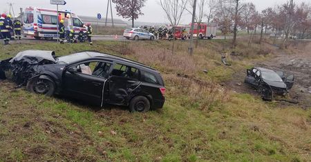Niedzielny wypadek na DK 10