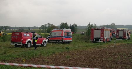 Wypadek śmigłowca w Sokołowie Podlaskim. Rozbił się prywatny helikopter