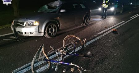 Lubelskie. Tragiczny wypadek rowerzysty. Mężczyzna nie żyje