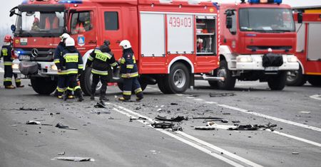 Utrudnienia na A1. Pijany kierowca wypadł z drogi