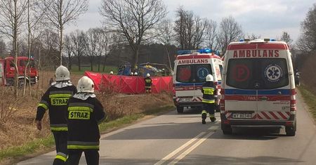 Olesno: tragiczny wypadek na Opolszczyźnie. Bus uderzył w drzewo
