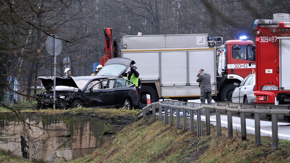 Dwie osoby zginęły w piątek w wypadku na DK46 z Opola do Nysy