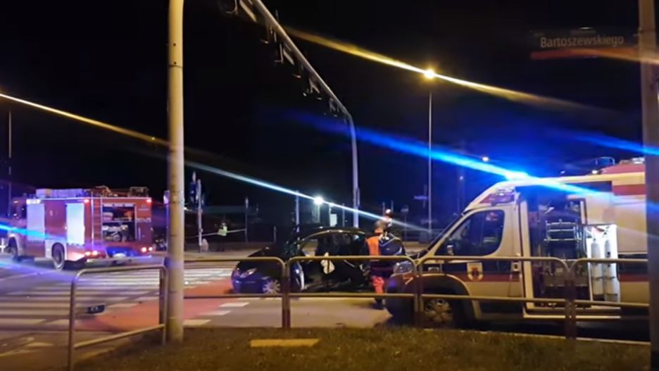 Wypadek na skrzyżowaniu w Łodzi