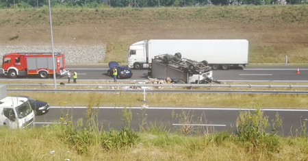 A2 i A4. Wypadki na autostradach, duże utrudnienia dla kierowców