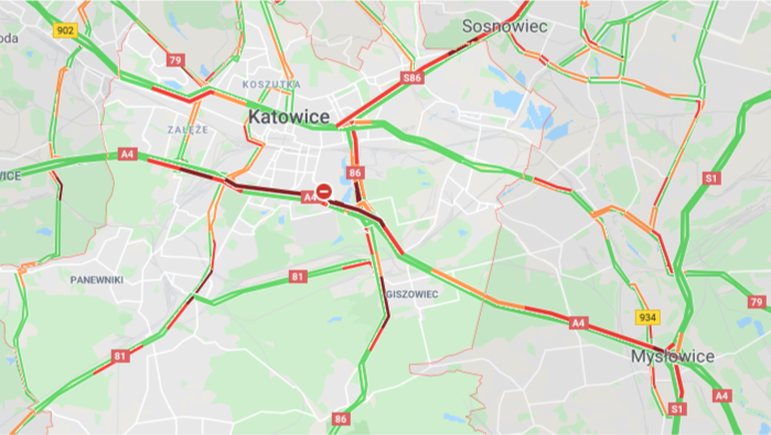 Korki po tragedii na A4 w Śląskiem. Śmiertelny wypadek pod Katowicami
