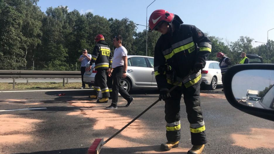 Karambol na A4. Zderzyło się 6 samochodów