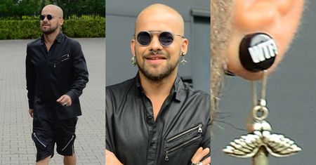 Łysy Michał Piróg z penisem w uchu (ZDJĘCIA)