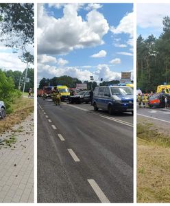 Trzy auta zmiażdżone, są ranni. DK60 zablokowana