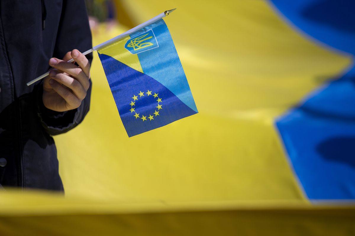 Герб України  (Photo by Luis Soto/SOPA Images/LightRocket via Getty Images)