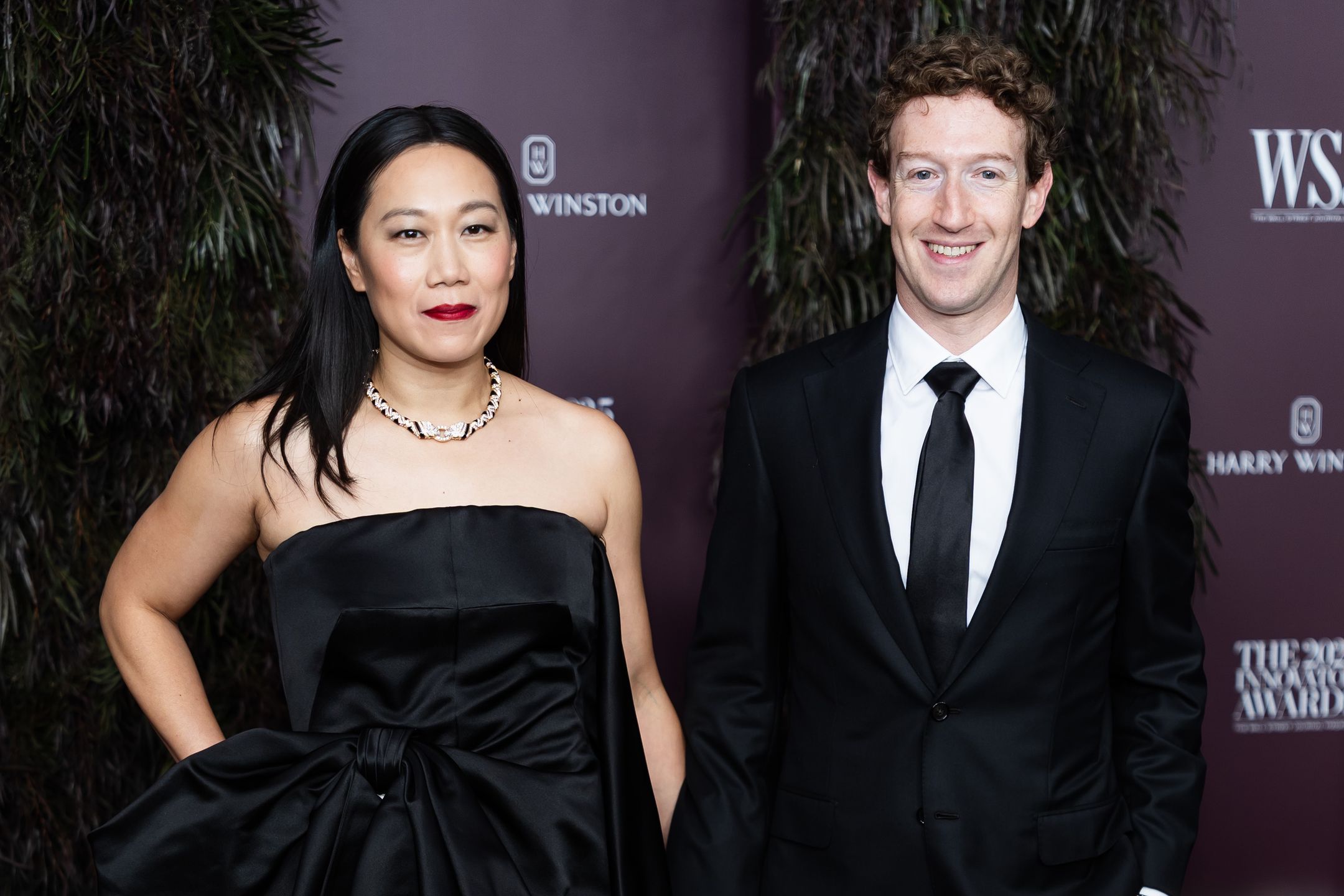 Mark Zuckerberg z żoną