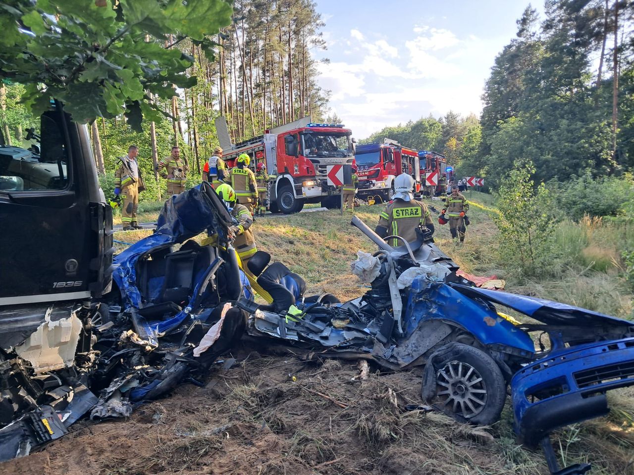 Tragiczny wypadek na DK25  – nie żyje 65-letni kierowca