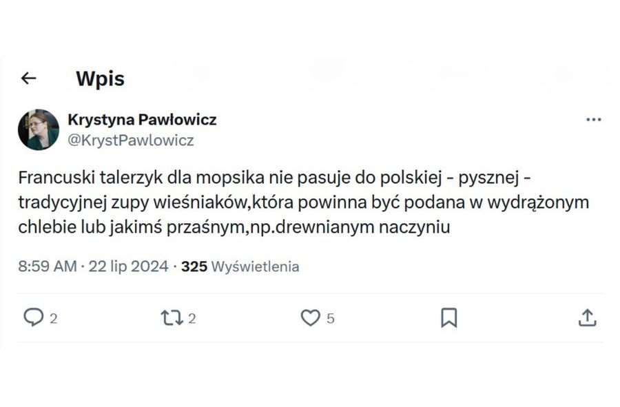 Krystyna Pawłowicz oburzona żurkiem