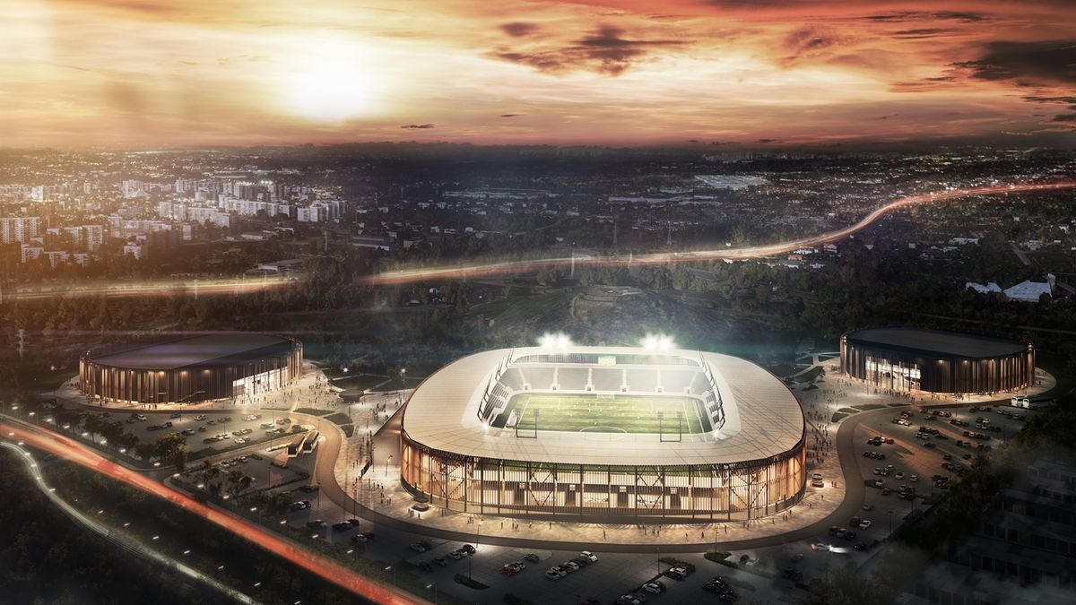 Tak ma wyglądać kompleks sportowy w Sosnowcu. Pośrodku stadion.