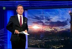 "Wiadomości": logo programu Polsatu w informacyjnym serwisie TVP