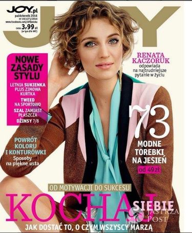 Renata Kaczoruk na okładce magazynu Joy