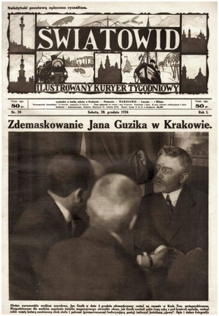 Okładka „Ilustrowanego Kuryera Tygodniowego Światowid” nr 20 z soboty, 20 grudnia 1924 roku. 