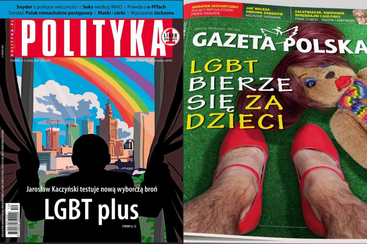 Spór o LGBT w jutrzejszej prasie. Mocne okładki "Gazety Polskiej i "Polityki"