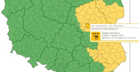Gołoledź w trzech województwach. IMGW ostrzega kierowców