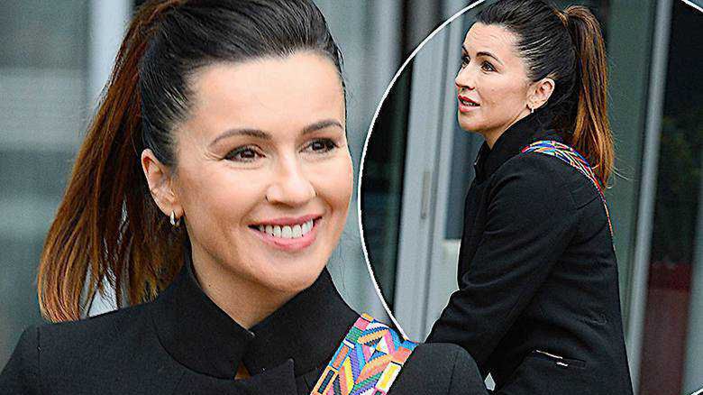 Beata Tadla w butach na wysokiej szpilce