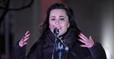 Beata Tadla protestowała pod redakcją TVP. "To było trudne"