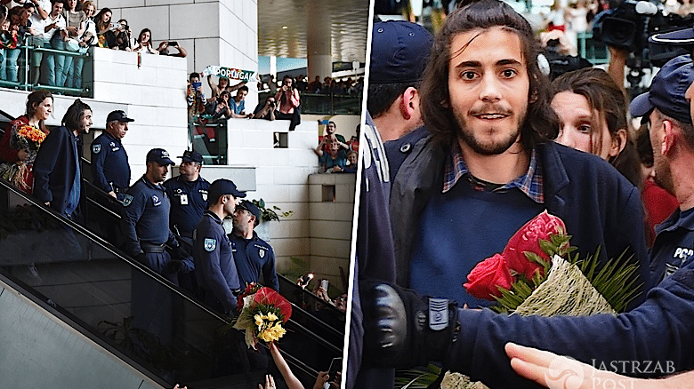 Slvador Sobral na lotnisku Eurowizji 2017