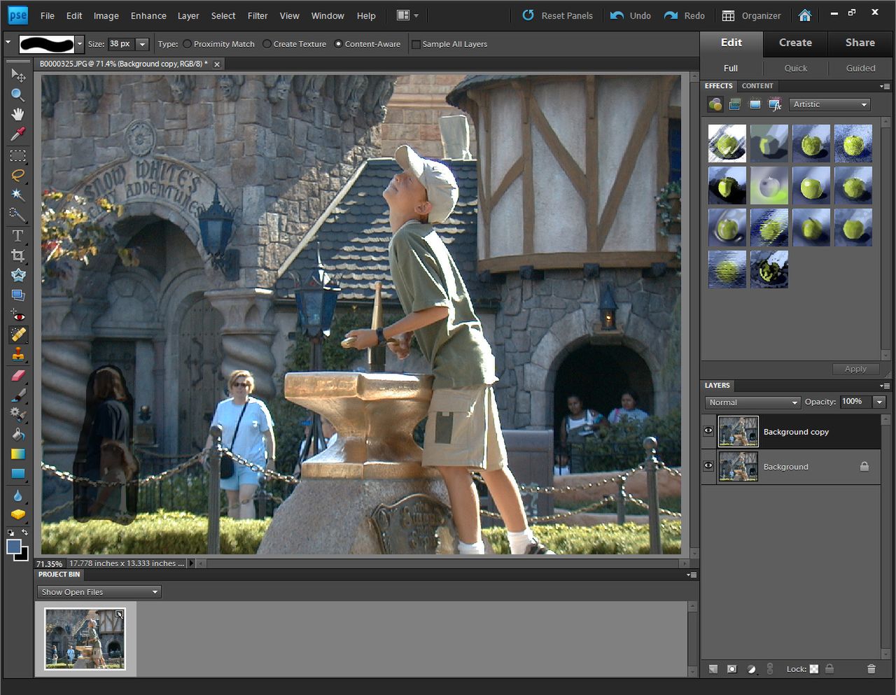 Adobe Photoshop Elements 9 z Content Aware Fill 3