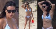 Eva Longoria zachwyca sylwetką, bawiąc się z synem na meksykańskiej plaży (ZDJĘCIA)