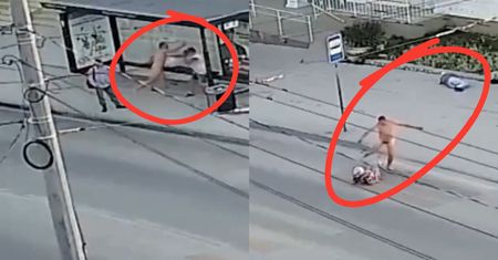 Dantejskie sceny na Krymie. Był całkiem nagi, rzucał się na ludzi na ulicy