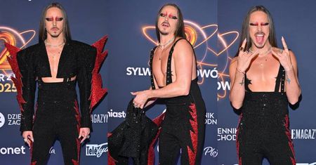 Michał Szpak zrzuca kurtkę i świeci GOŁĄ KLATĄ na "Sylwestrze z Dwójką" (ZDJĘCIA)
