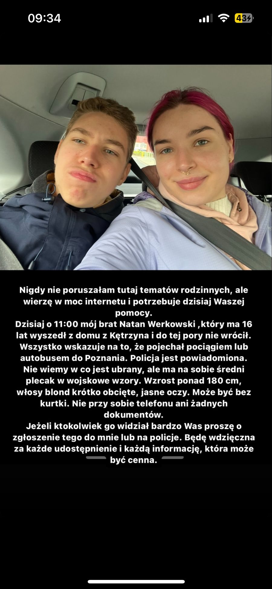 Inchidris szuka brata. Influencerka prosi fanów o pomoc