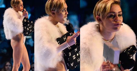Miley Cyrus PALI SKRĘTA na scenie! (ZDJĘCIA)