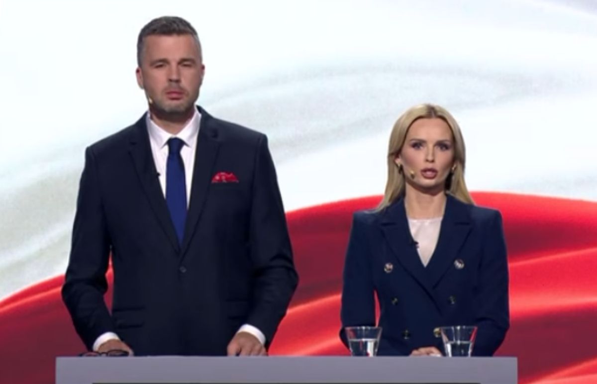 Michał Rachoń i Anna Bogusiewicz prowadzili przedwyborczą debatę w TVP