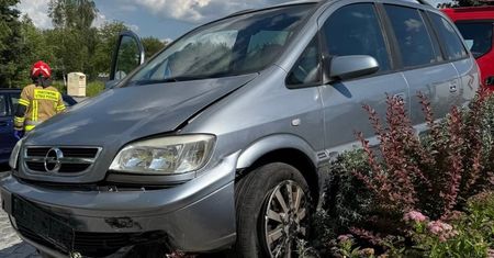 Wjechał na rondo i zniszczył infrastrukturę. Miał blisko trzy promile