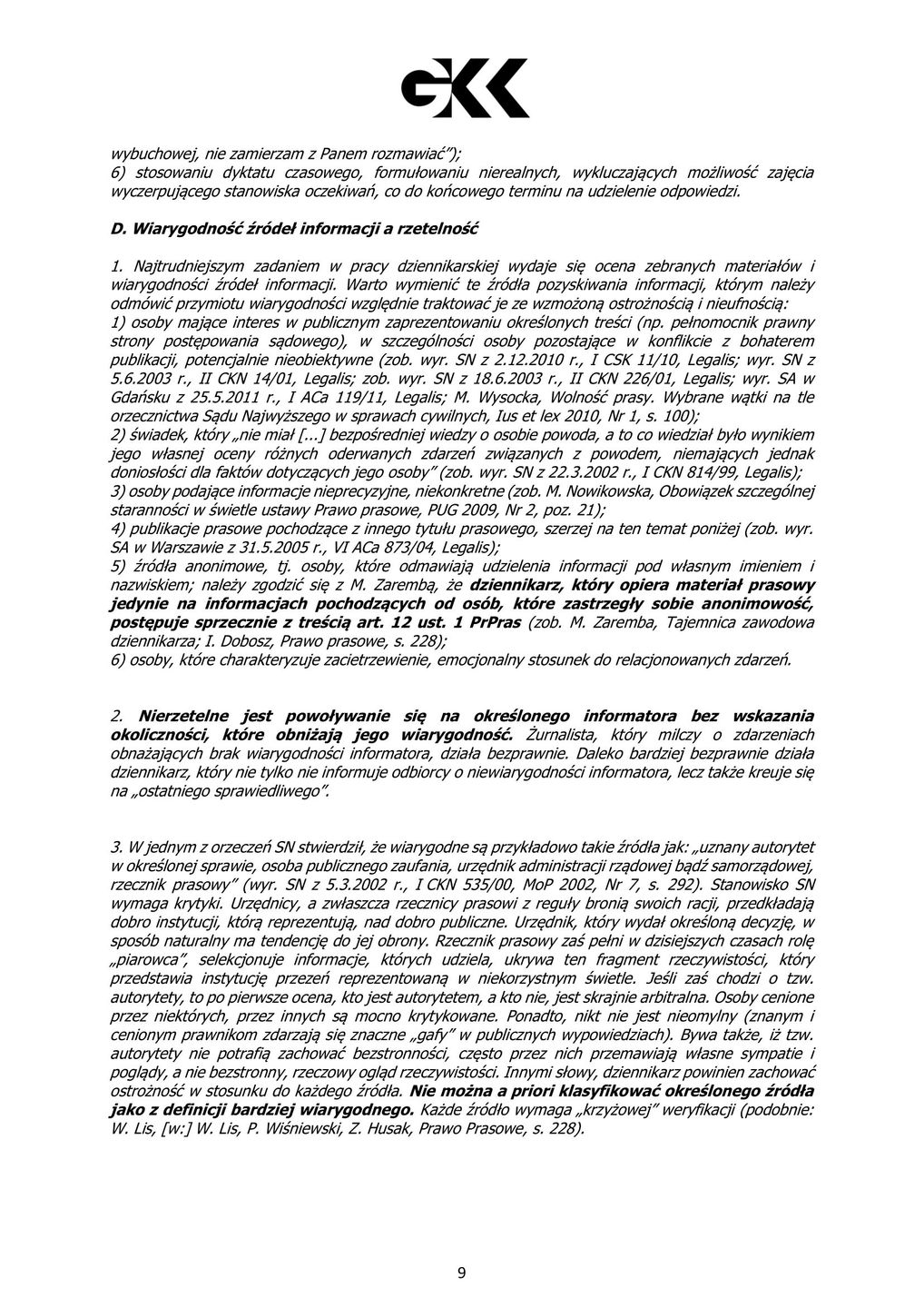 Pismo od kancelarii prawnej reprezentującej Gemini. Strona 9