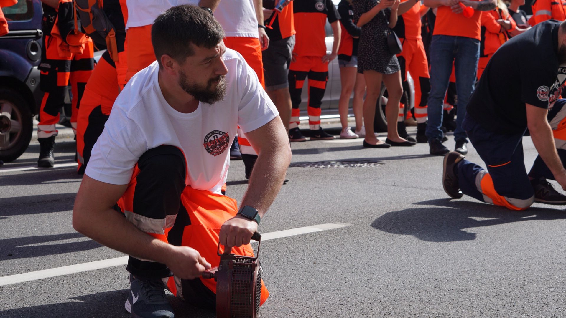 Protest ratowników medycznych w Katowicach 