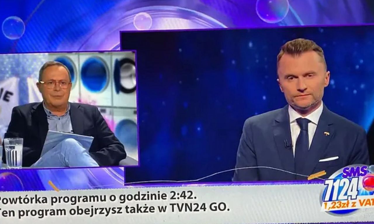 Wpadka w "Szkle kontaktowym". Mina dziennikarza TVN24 mówi sama za siebie