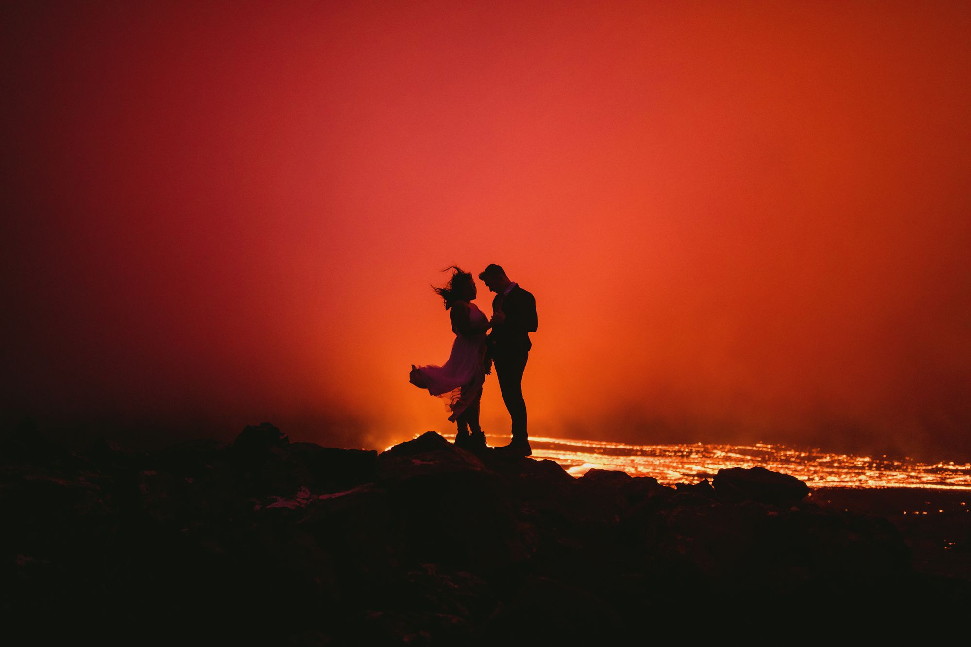 Oświadczyny przy wulkanie. To jest dopiero fotografia ekstremalna! 5