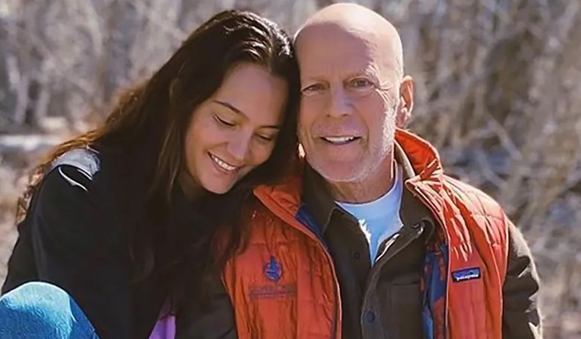 Bruce Willis with his wife