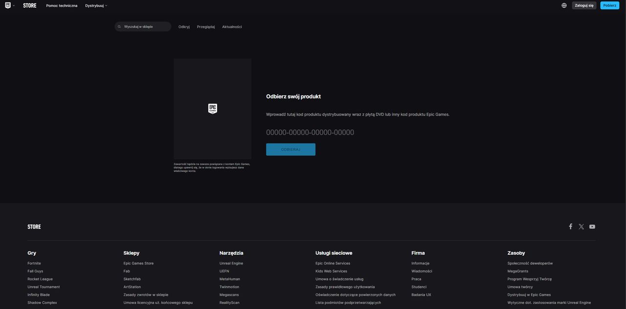 Jak aktywować klucz na Epic Games Store